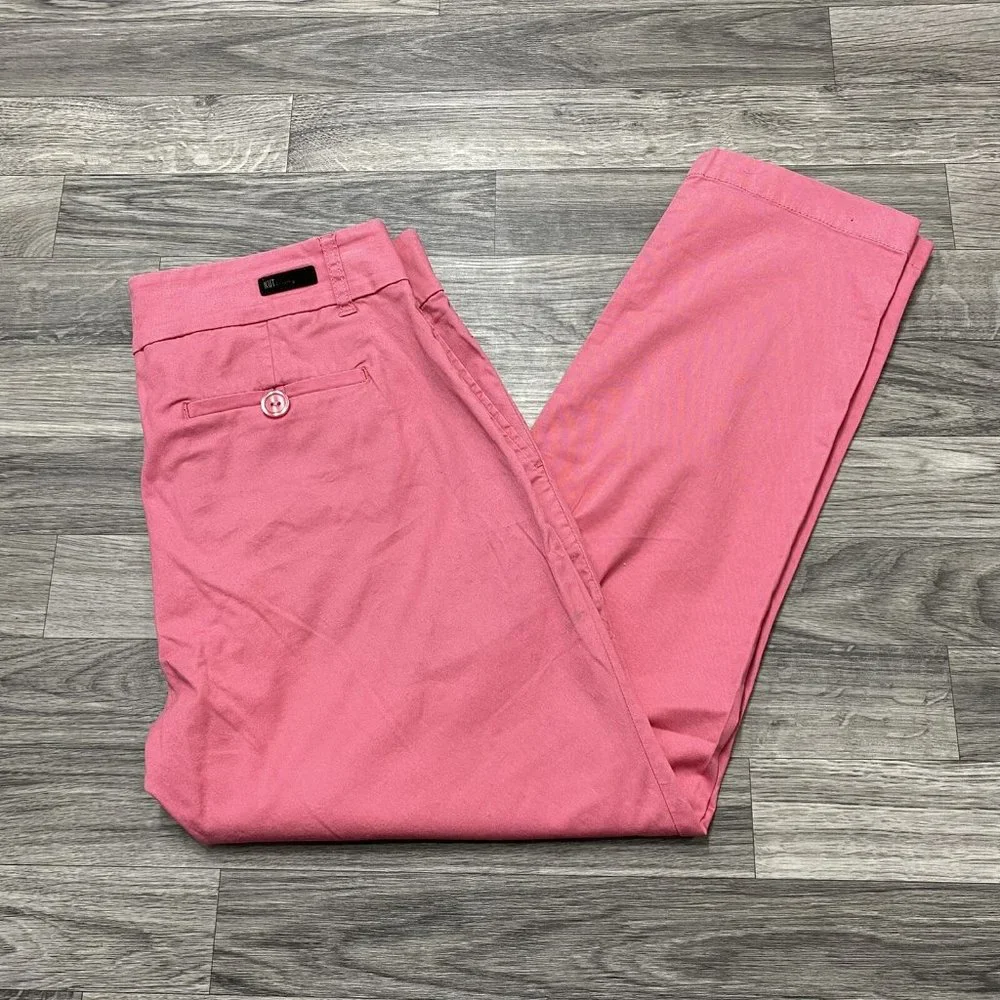KUT FROM THE KLOTH Taylor Crop Trouser Mid Rise Pink Casual Pants Women's Size 6 - Picture 14 of 14